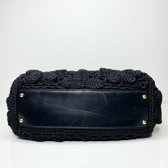 Dolce & Gabbana ‘Miss Sicily’ Crochet/Leather 2-Way Satchel - Picture 7 of 13